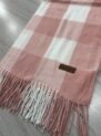 lenço flanelado xadrez rosa