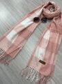lenço flanelado xadrez rosa