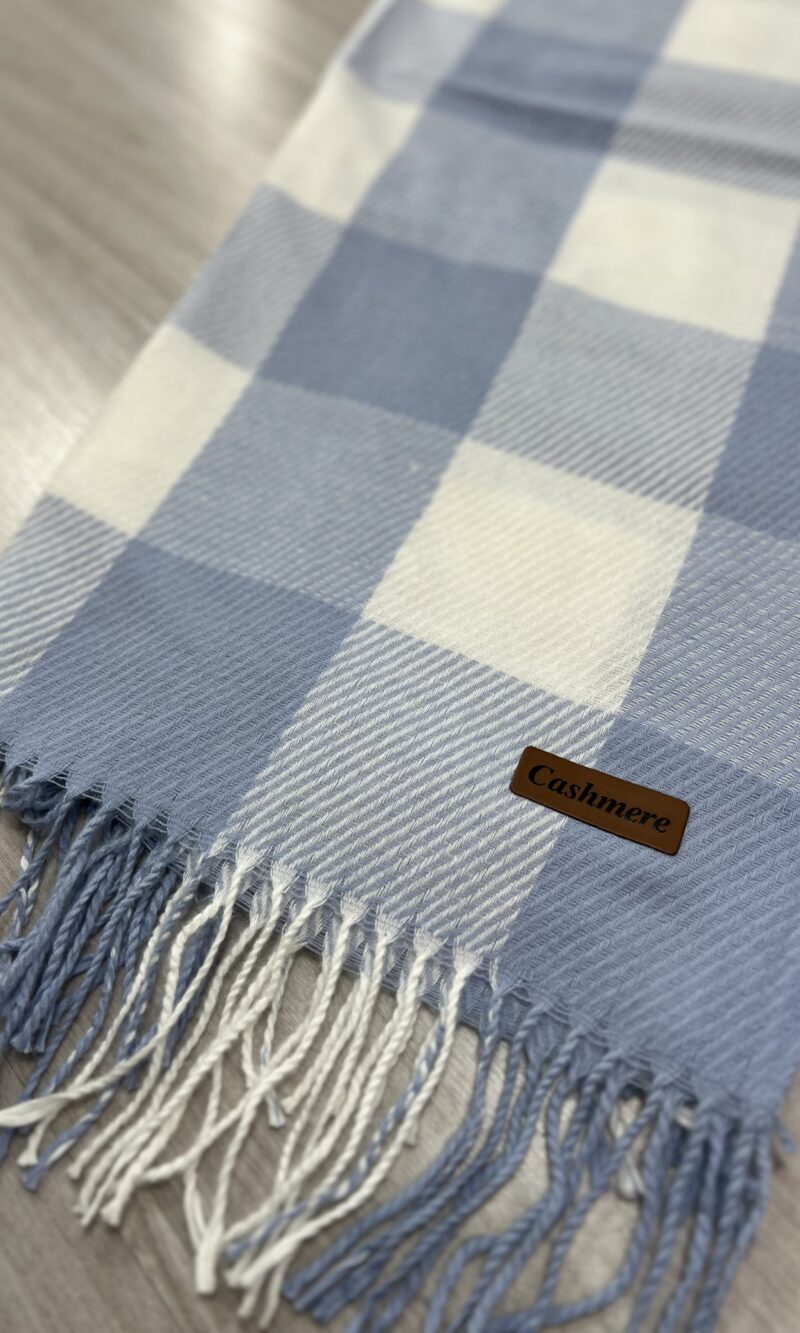 lenço flanelado xadrez azul