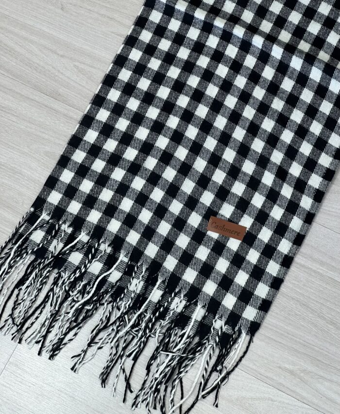 lenço flanelado xadrezinho preto/branco lenço flanelado xadrezinho preto/branco