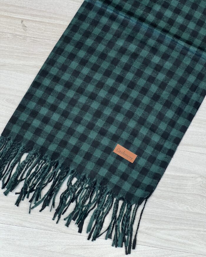 lenço flanelado xadrezinho preto/verde lenço flanelado xadrezinho preto/verde