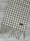lenço flanelado xadrezinho bege/branco
