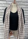 lenço flanelado xadrezinho lilás/off white