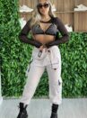 calça parachute luli branco