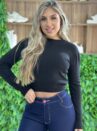 blusa cropped modal phiphi preto