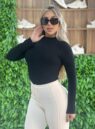blusa manga longa canelado belli preto
