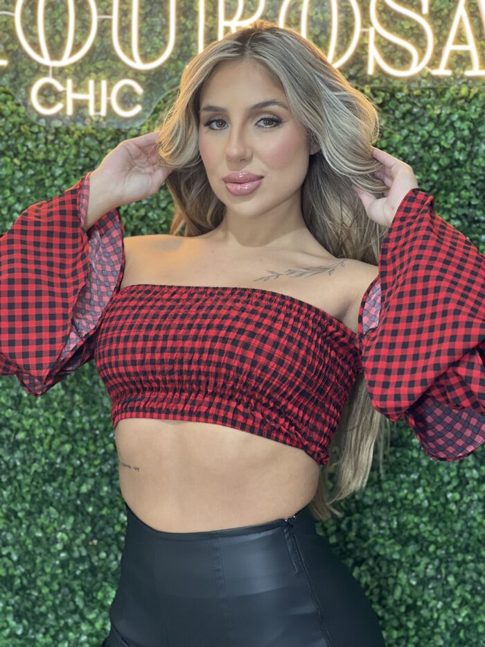 blusa ciganinha xadrez vermelho blusa ciganinha xadrez vermelho