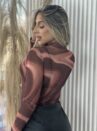 body tule mescla marrom/bege