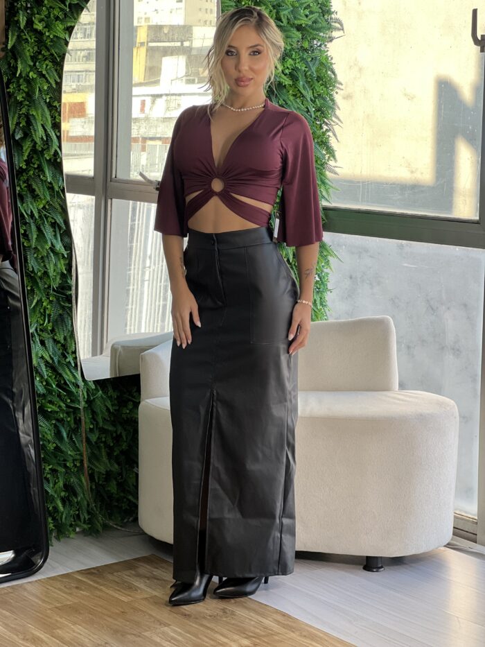 saia midi courino fabi preto saia midi courino fabi preto