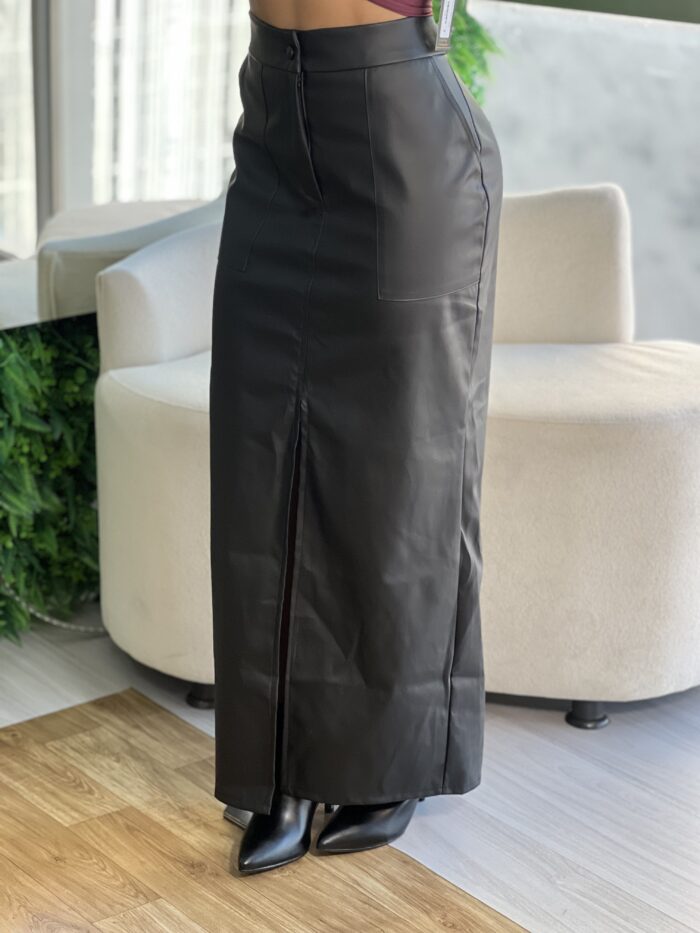 saia midi courino fabi preto saia midi courino fabi preto