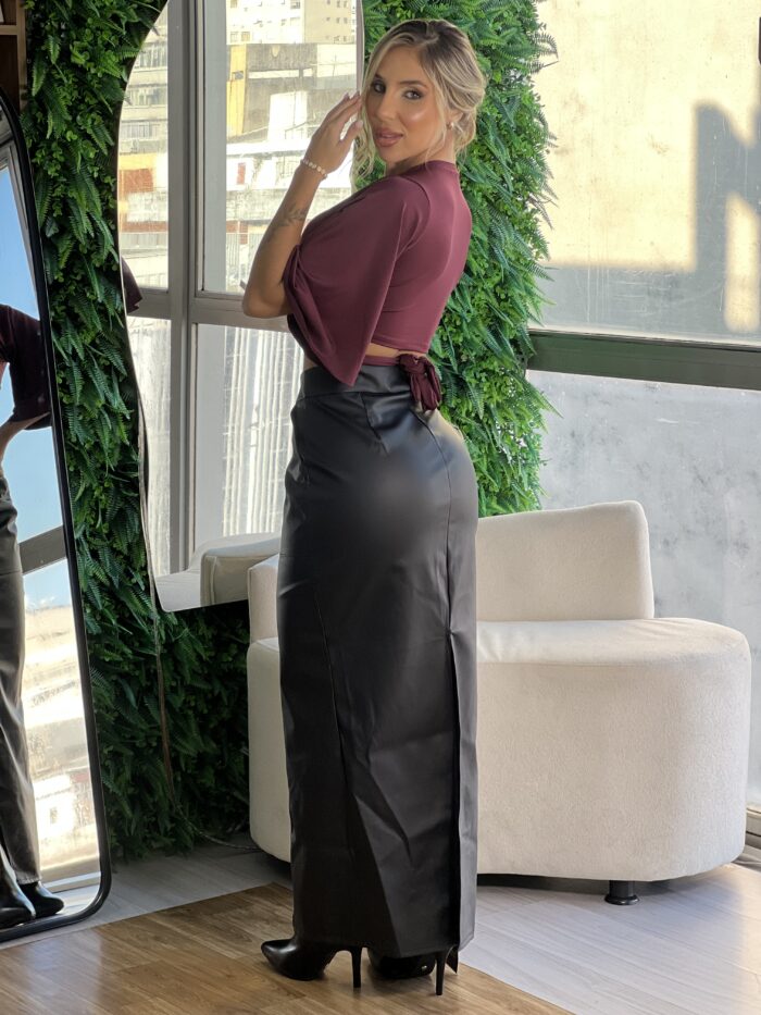 saia midi courino fabi preto saia midi courino fabi preto