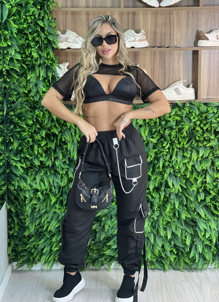 calça parachute luli preto