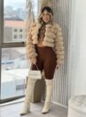 jaqueta puffer frida bege