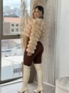 jaqueta puffer frida bege