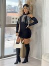 vestido manga longa laisa preto