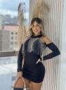 vestido manga longa laisa preto