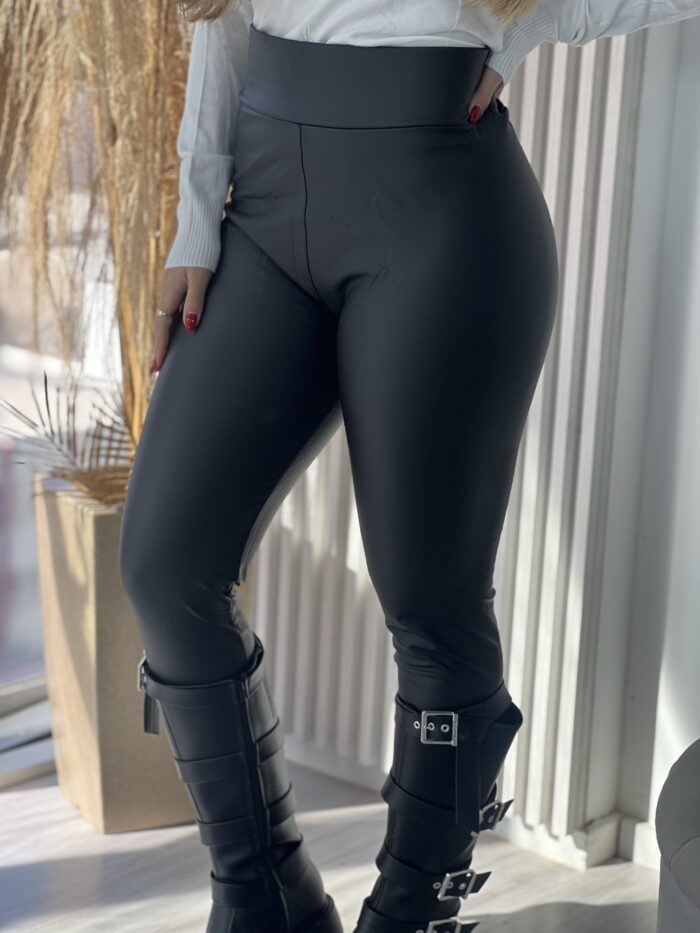 calça courino dulce preto