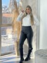calça courino dulce preto