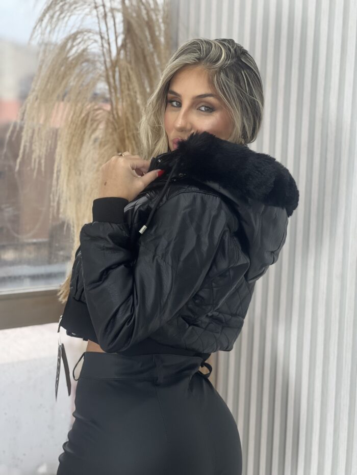 jaqueta courino patricia preto jaqueta courino patricia preto