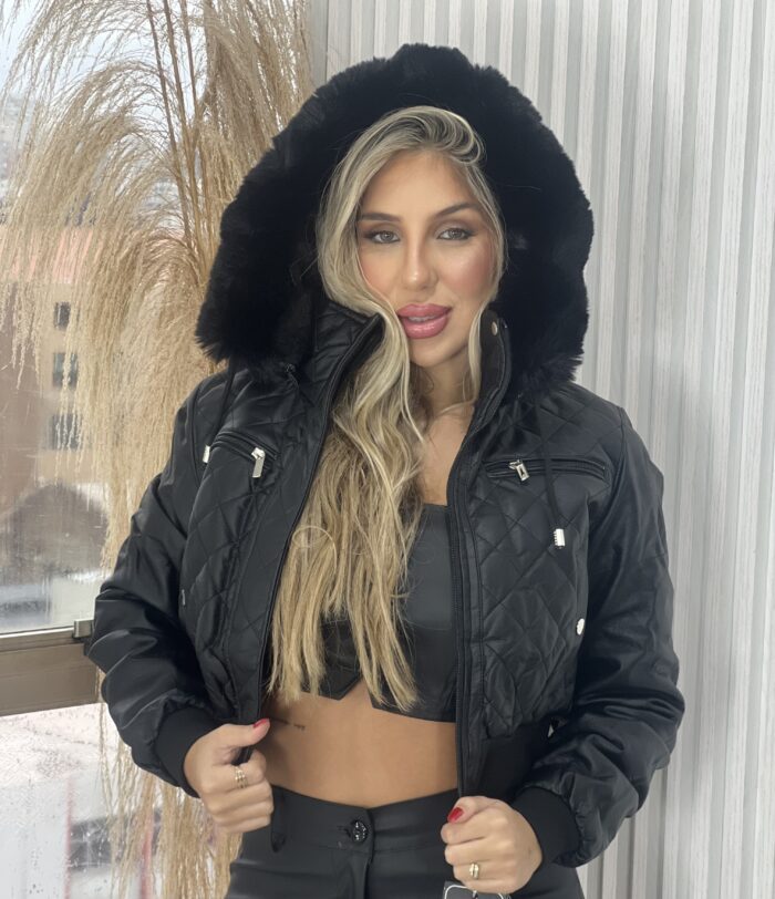 jaqueta courino patricia preto jaqueta courino patricia preto