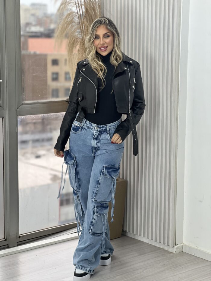 jaqueta couro fake verônica preto jaqueta couro fake verônica preto