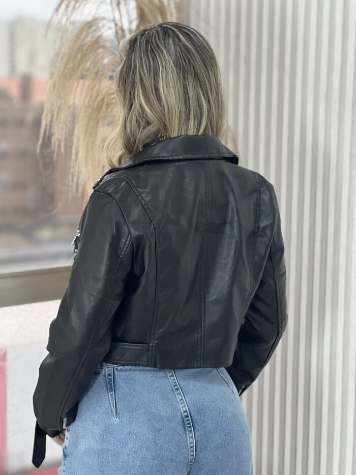 jaqueta couro fake verônica preto jaqueta couro fake verônica preto