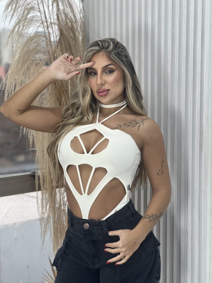 body poliamida livia off white