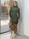 vestido midi manga longa sabrina verde