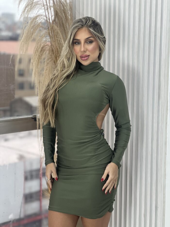 vestido midi manga longa sabrina verde vestido midi manga longa sabrina verde