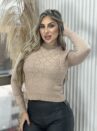 blusa cropped modal vera bege