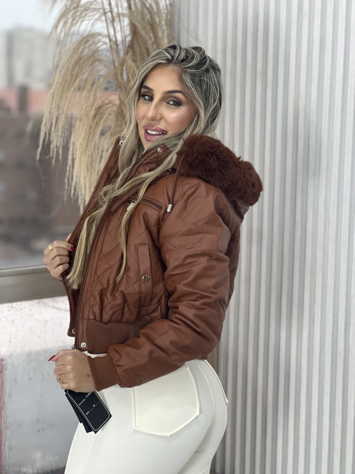 jaqueta courino caramelo jaqueta courino caramelo