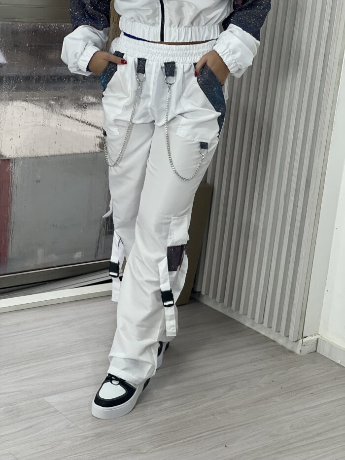 calça parachute galaxy branco