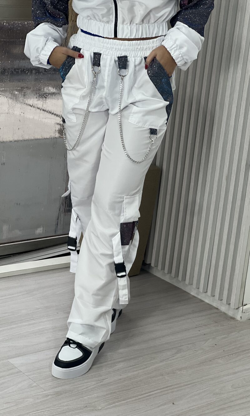 calça parachute galaxy branco