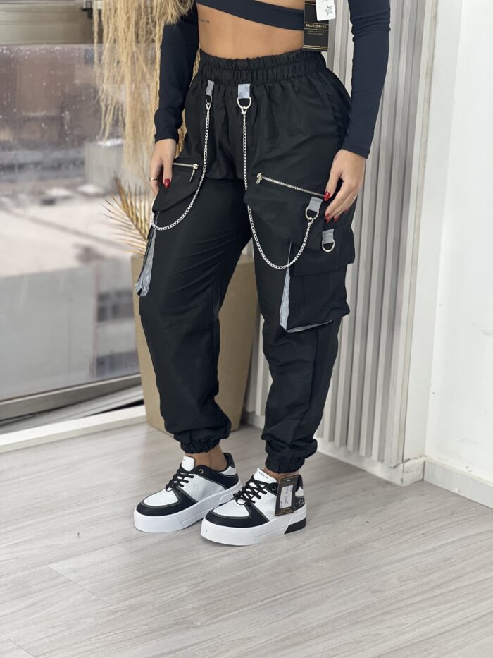 calça parachute ludi preto