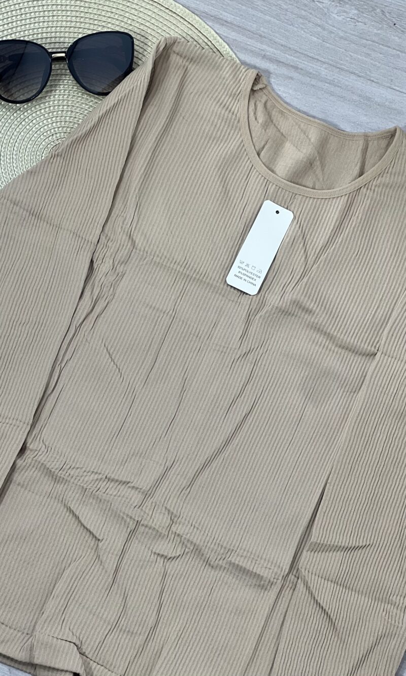 blusa térmica canelada nice bege