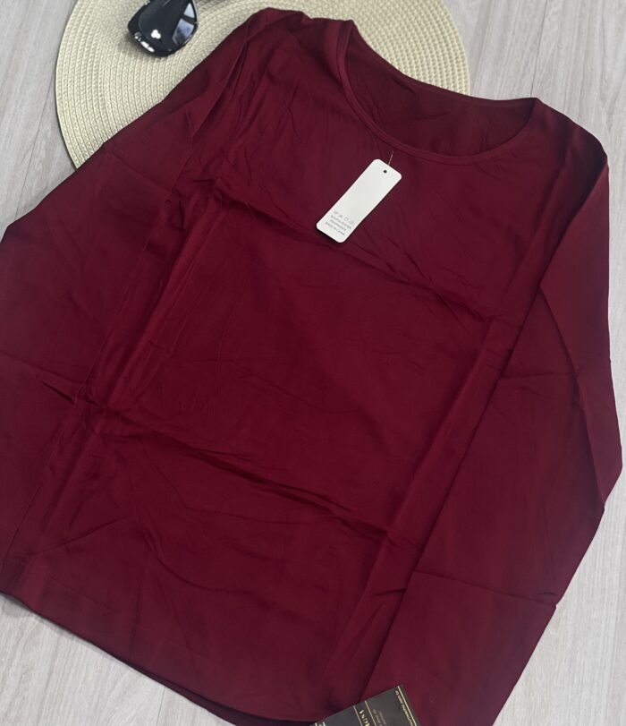 blusa térmica lisa anelice bordô