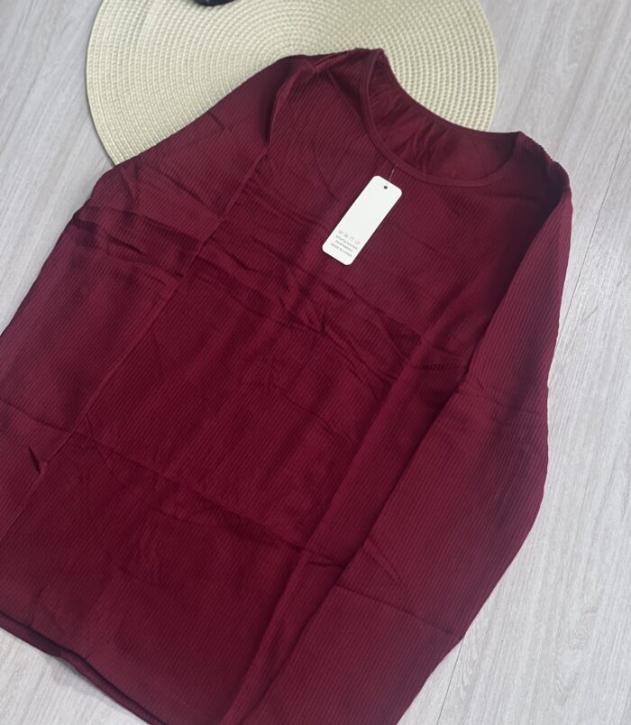 blusa térmica canelada nice bordô
