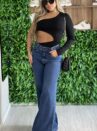 calça jeans wide leg jéssy