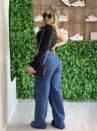calça jeans wide leg jéssy