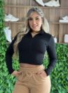 cropped manga longa eliane preto