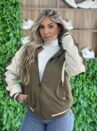 jaqueta amanda verde/off white