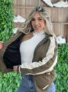 jaqueta amanda verde/off white