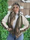 jaqueta amanda verde/off white