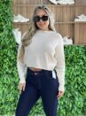 blusa manga longa tricot cloe off white