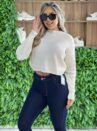 blusa manga longa tricot cloe off white