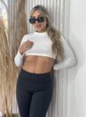 cropped manga longa off white