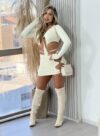 conjunto manga longa margo off white