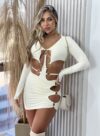 conjunto manga longa margo off white