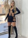conjunto manga longa margo preto
