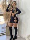 conjunto manga longa margo preto
